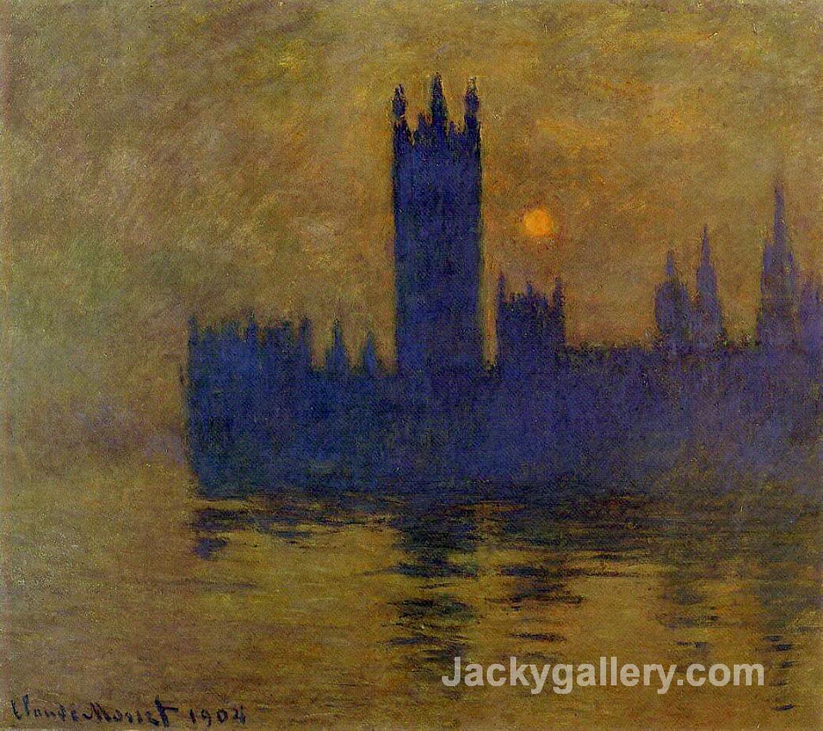 Houses of Parliament, Sunset 02 by Claude Monet paintings reproduction